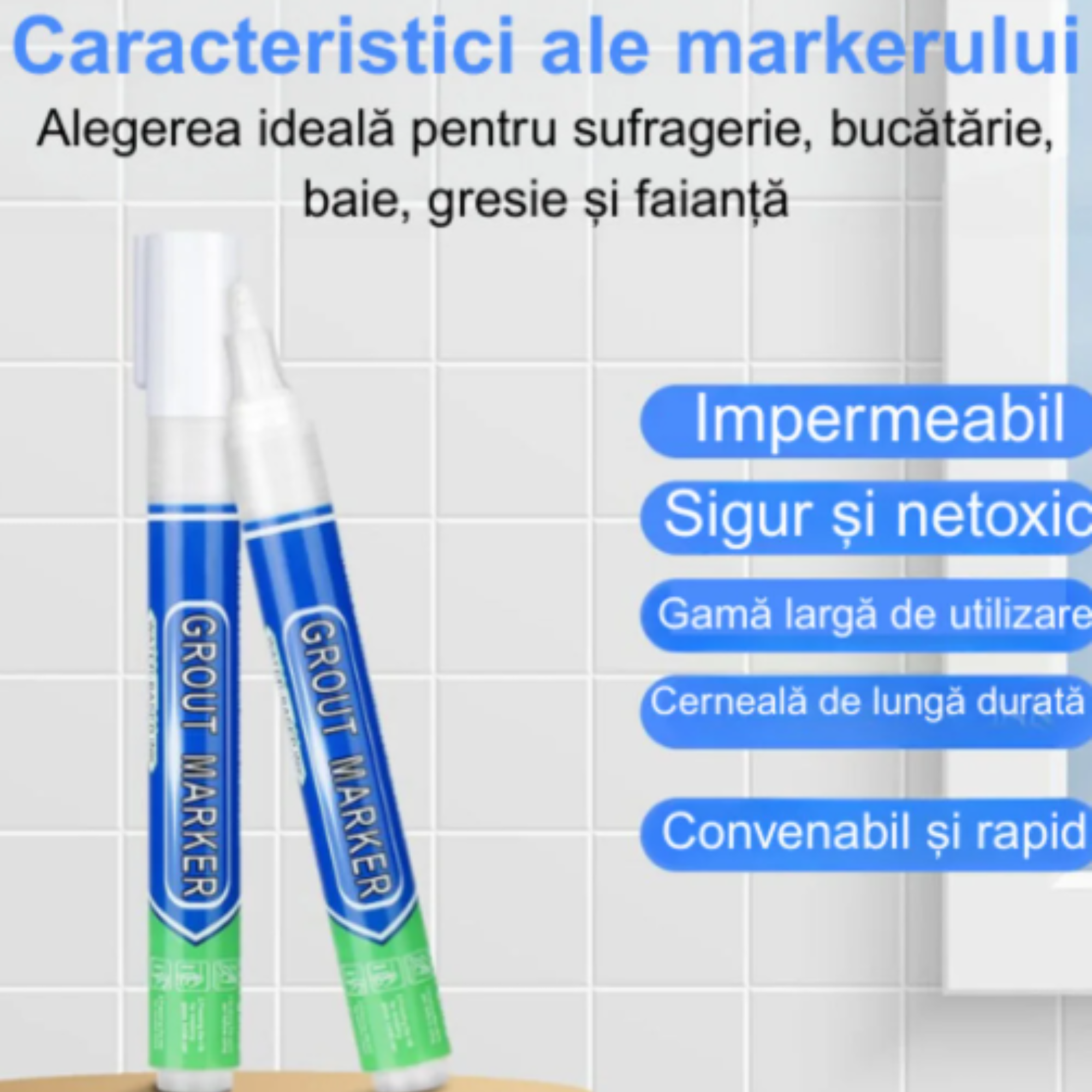 Markere Speciale – Repară, Umple și Revopsește Rosturile Crăpate INSTANT
