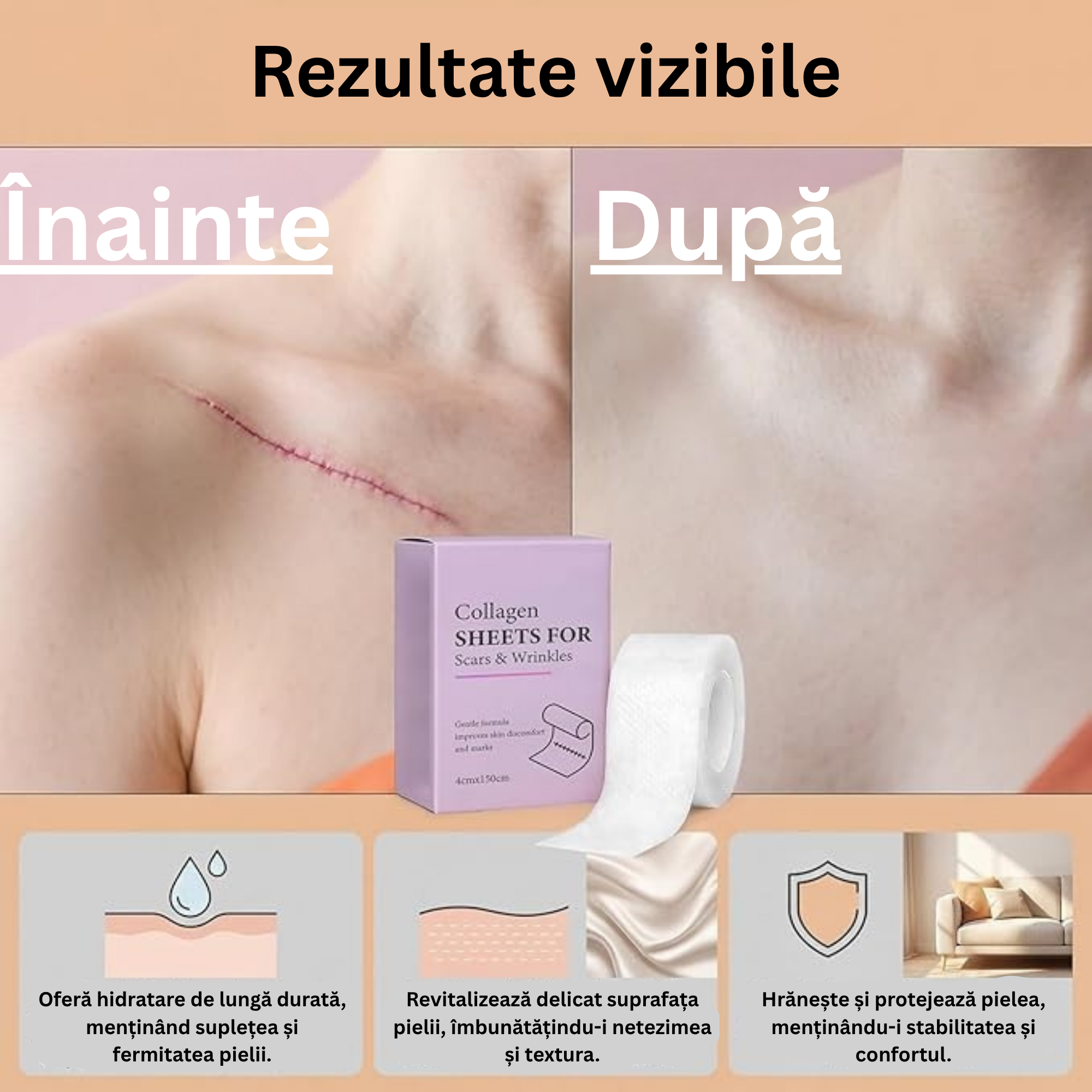 Bandă cu Colagen - Efect Anti-Rid și fermitate