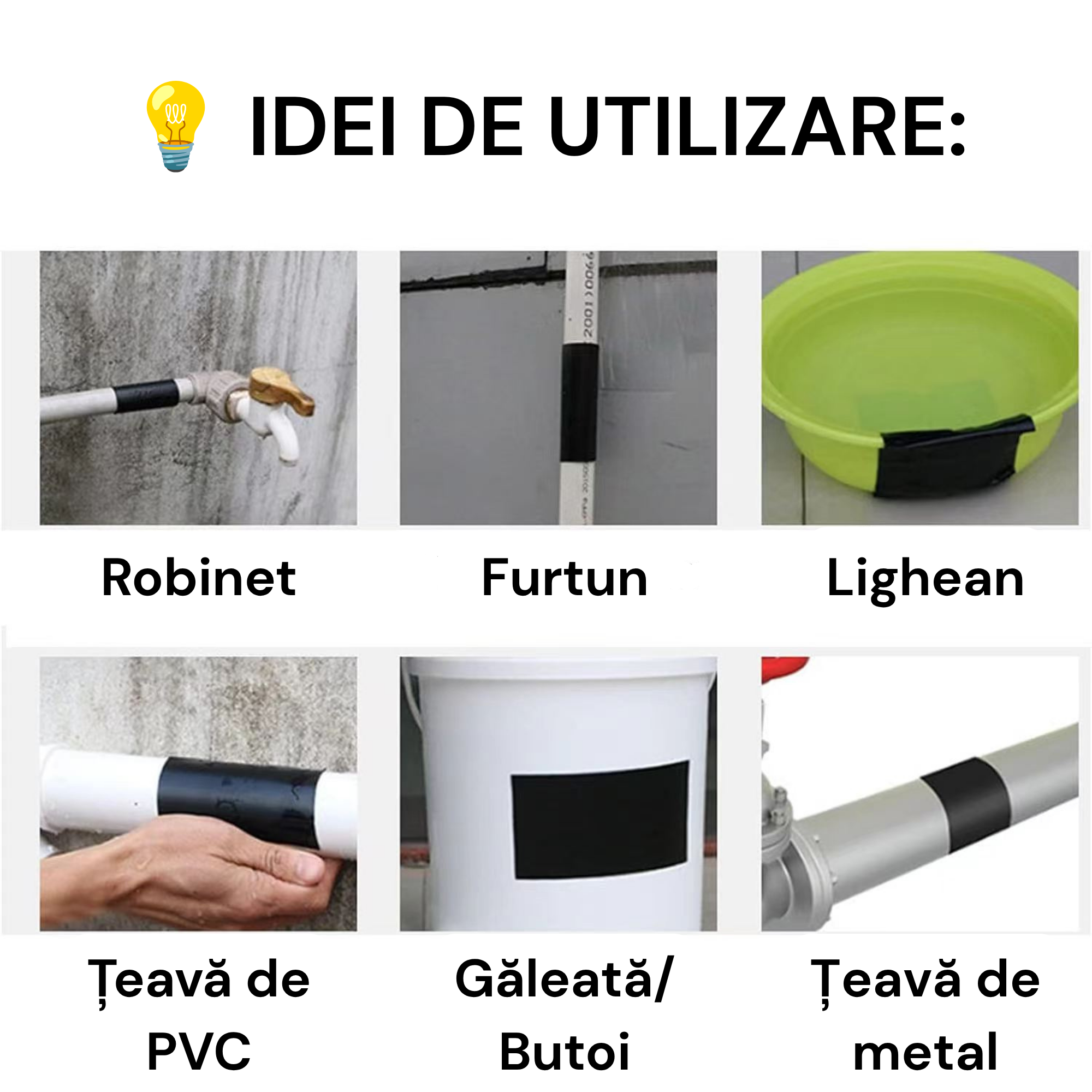 Bandă de Reparații  –  Rezistentă la Temperaturi și Presiune Înaltă