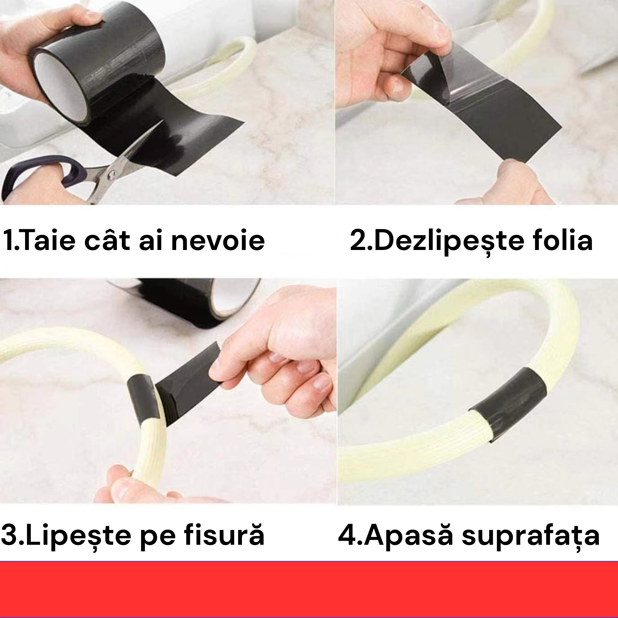 Bandă de Reparații  –  Rezistentă la Temperaturi și Presiune Înaltă